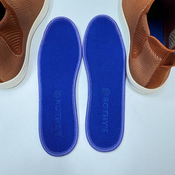 ROTHY'S  Chelsea Fawn Orange White Slip On High Top Casual Shoes  Womens Size 8 - Picture 10 of 12